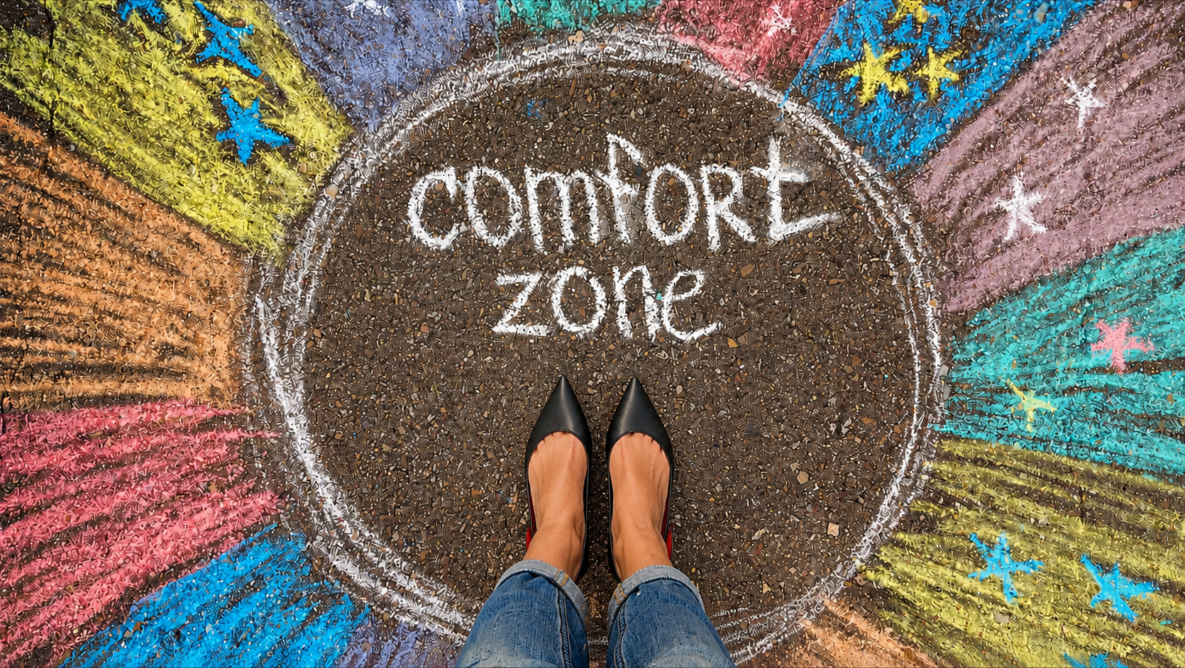 A hand-lettered reminder that growth and comfort don't coexist